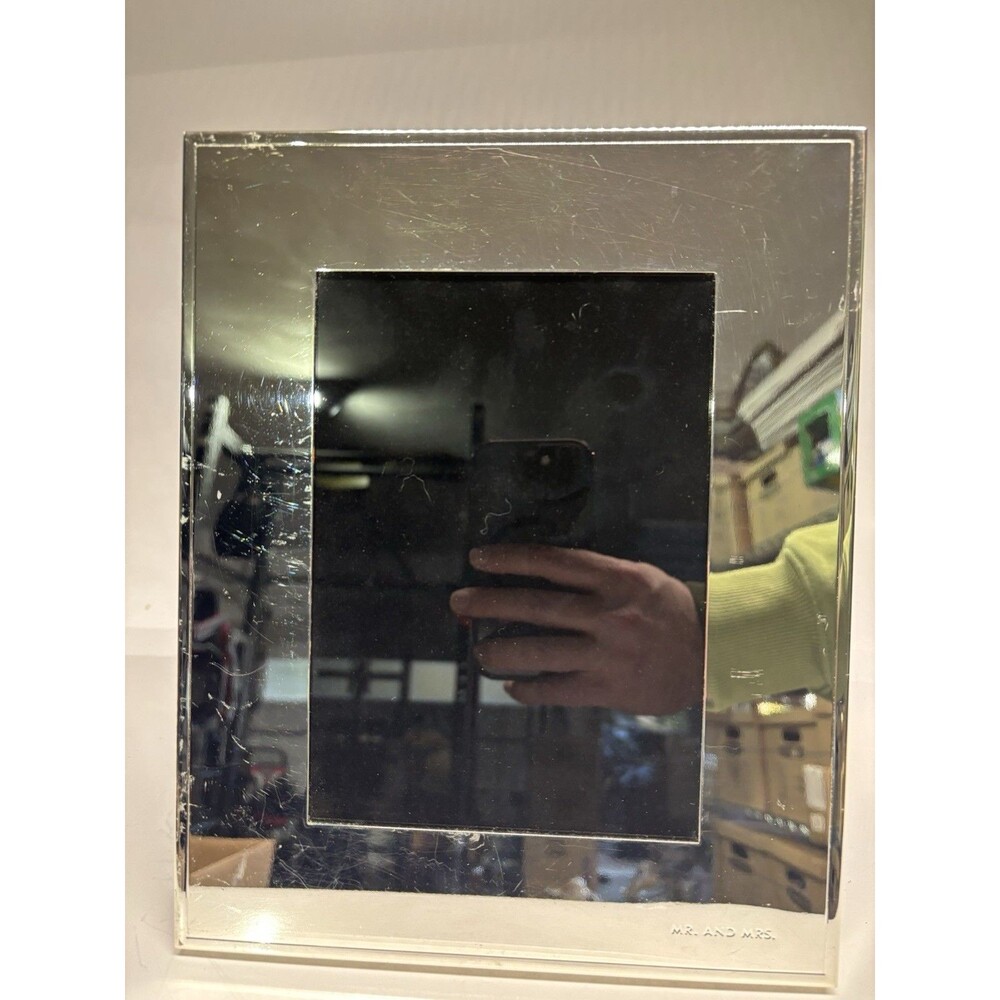 Kate Spade Lenox Darling Point Mr & Mrs Silverplate 8x10 Picture Frame